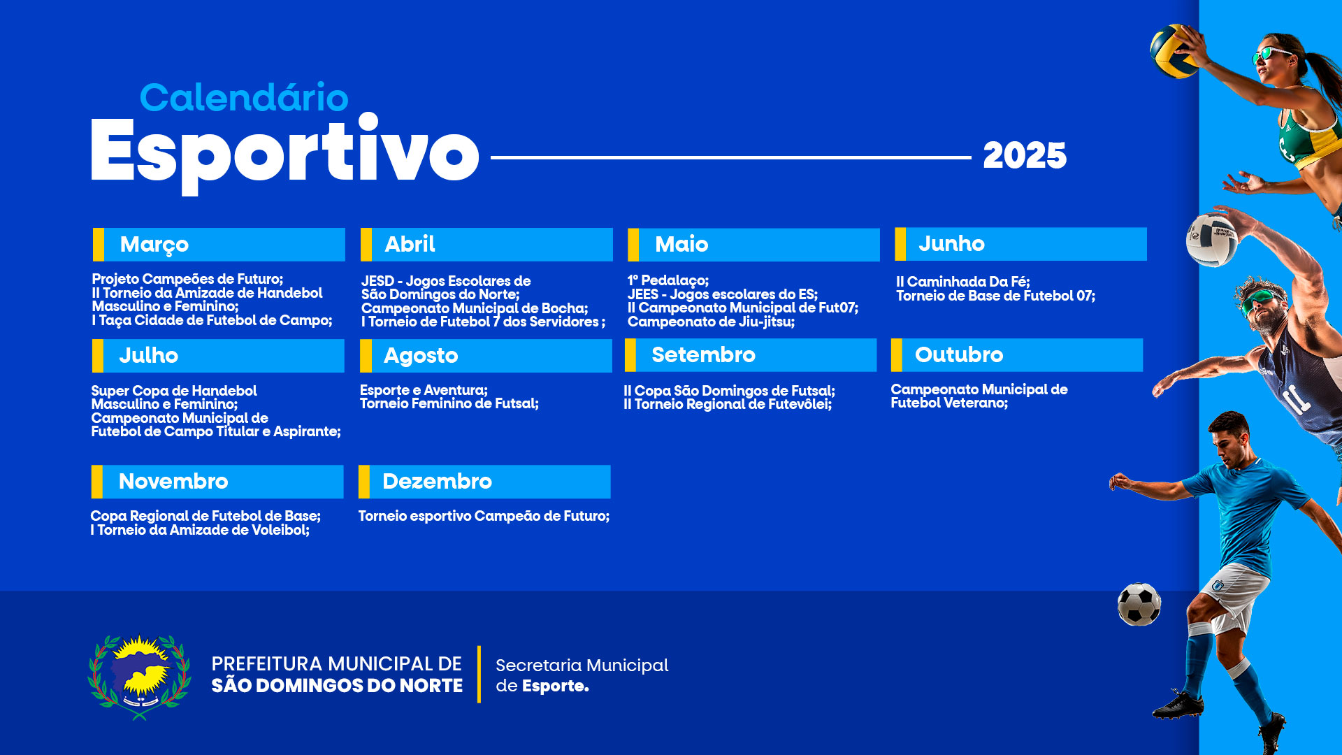 São Domingos do Norte Divulga Calendário Esportivo Municipal para 2025